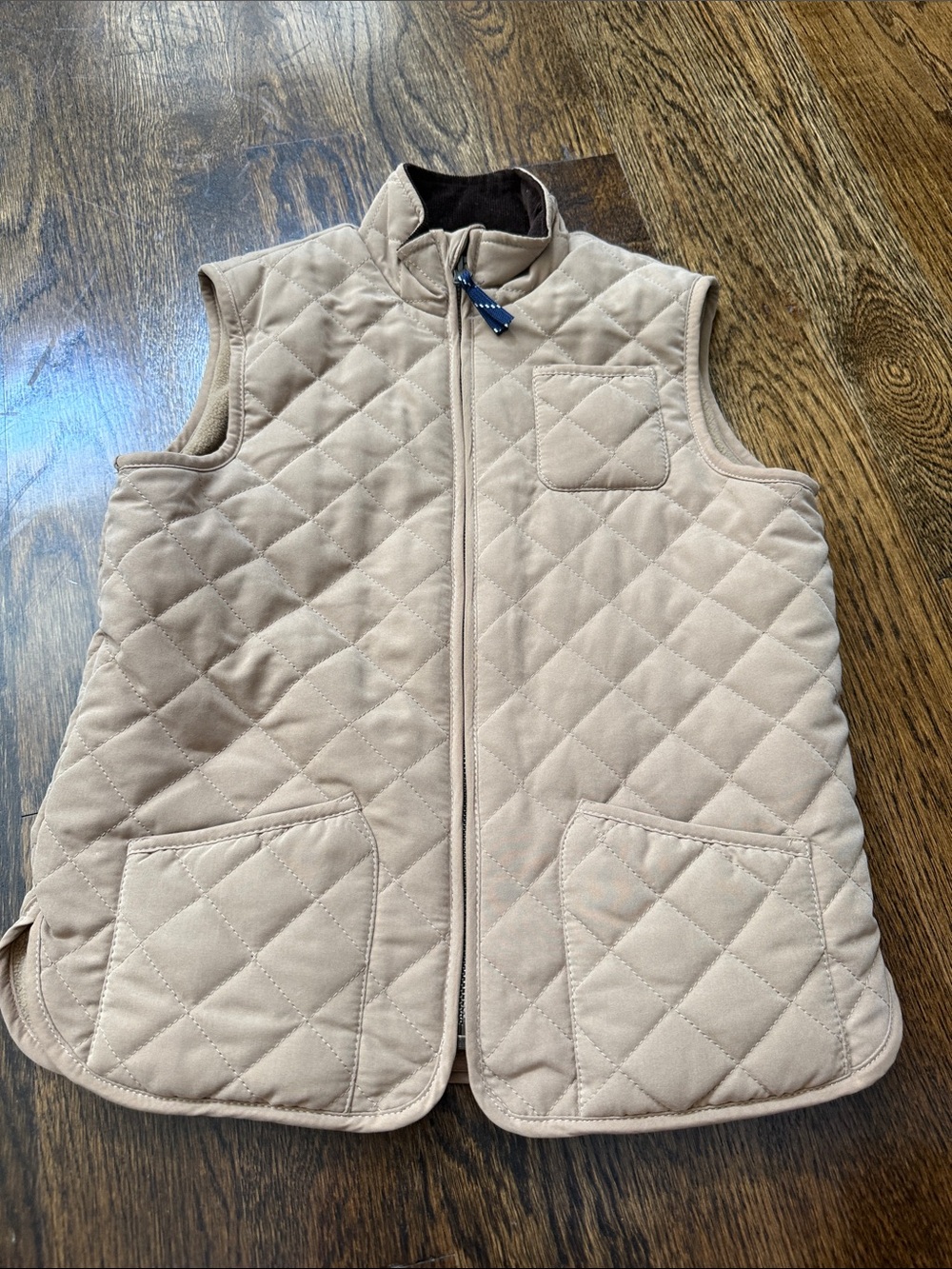 Class Club Quilted Beige Kids Vest